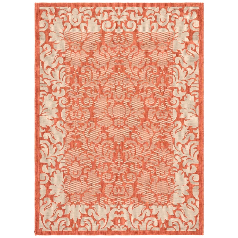 SAFAVIEH Courtyard Peggie Indoor/ Outdoor Patio Backyard Rug - 2'7" x 5' - Terracotta/Natural