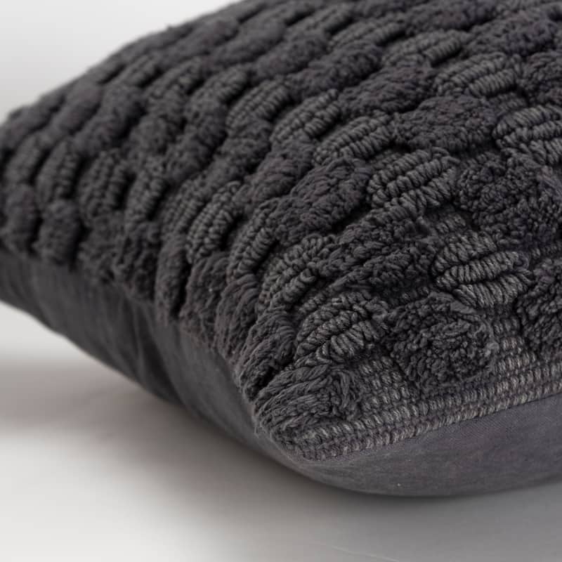Rizzy Home Woven Textured Solid Throw Pillow