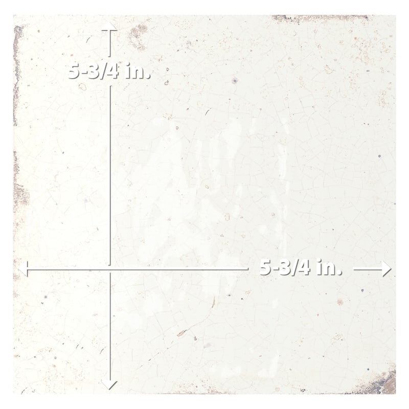 Merola Tile Mayolica White 5-7/8" x 5-7/8" Ceramic Wall Tile