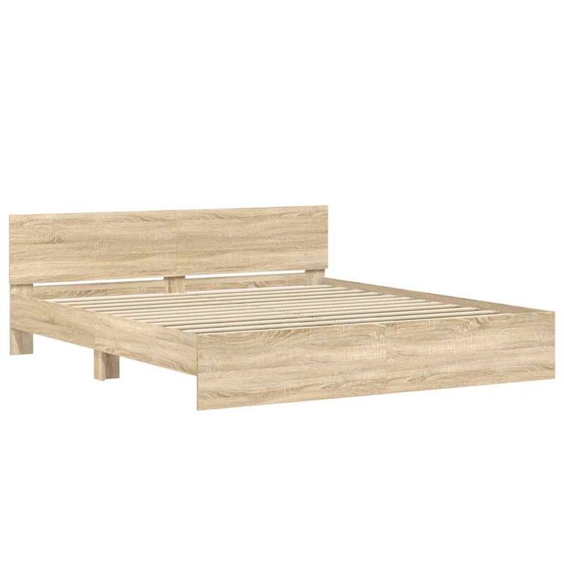 vidaXL Bed Frame Sonoma in Engineered Wood