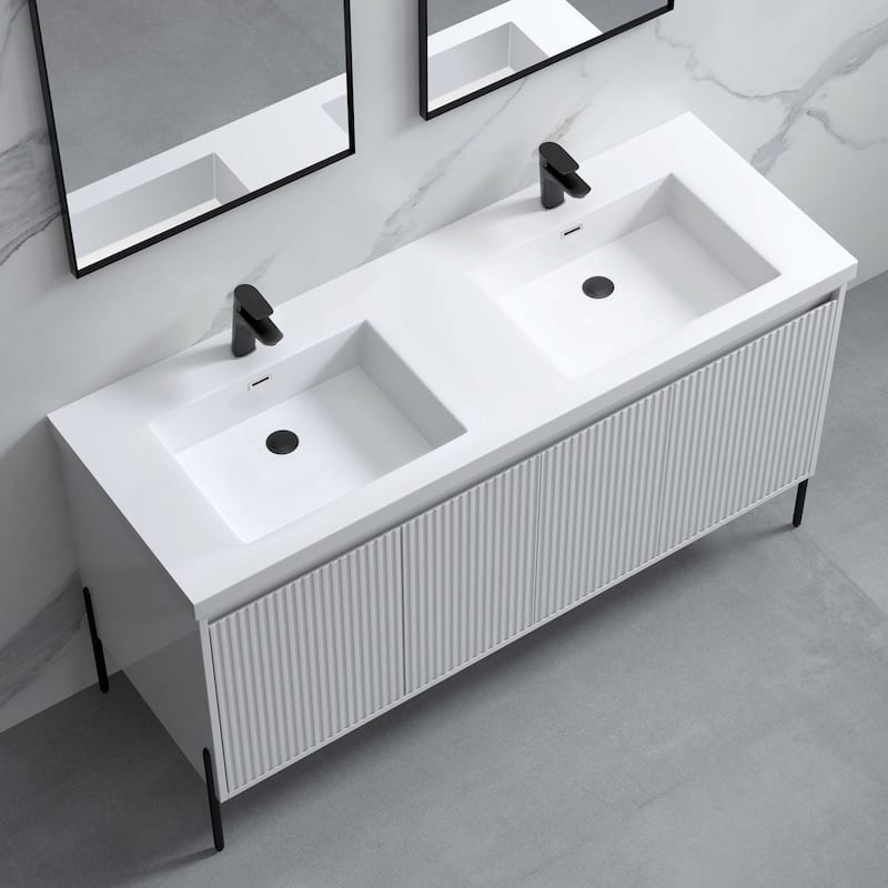 Ripple 60" Bathroom Vanity Kit (Assembly Required)