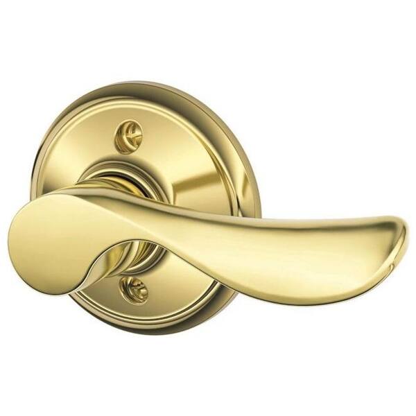 slide 2 of 7, Schlage Champagne Right Handed Non-Turning One-Sided Dummy Door Lever