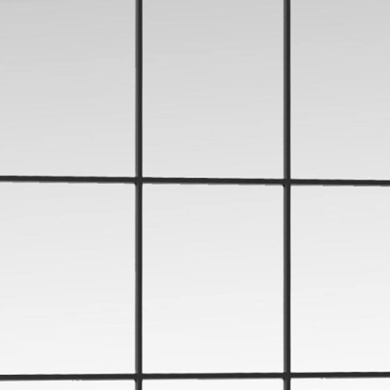 HomeRoots 69" Black Metal Windowpane Framed Full Length Mirror - 30.00 in. x 69.00 in. x 1.05 in.