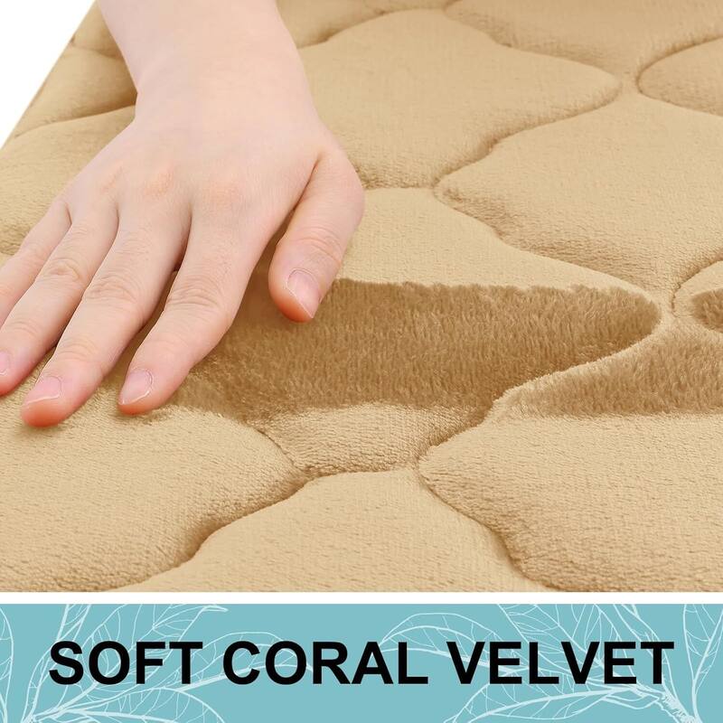 Memory Foam Bath Mat Rug 24x16