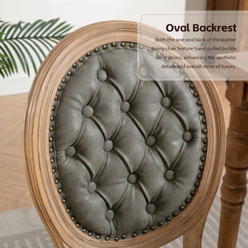 Upholstered French Style Nailhead Dining Chairs(Set of 4)