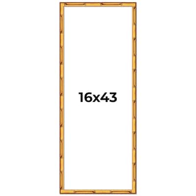16x43 Frame Gold Bamboo Picture Frame Modern Photo Frame Includes UV Acrylic Shatter Guard Front Acid Free Foam Backing Board