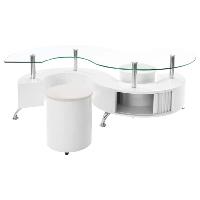 Buckley 3-piece Coffee Table and Stools Set