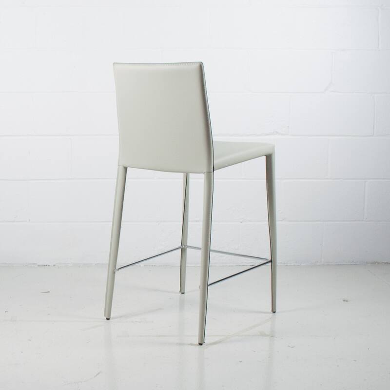 Prima Modern Leather & Metal Counter Stool - Contract Grade
