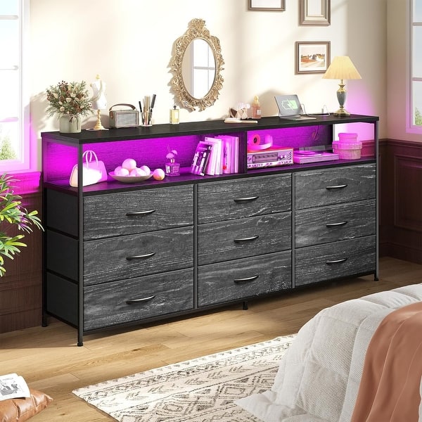 55 inch black dresser Leandro 55-inch Wingback Bed Burnished Black
