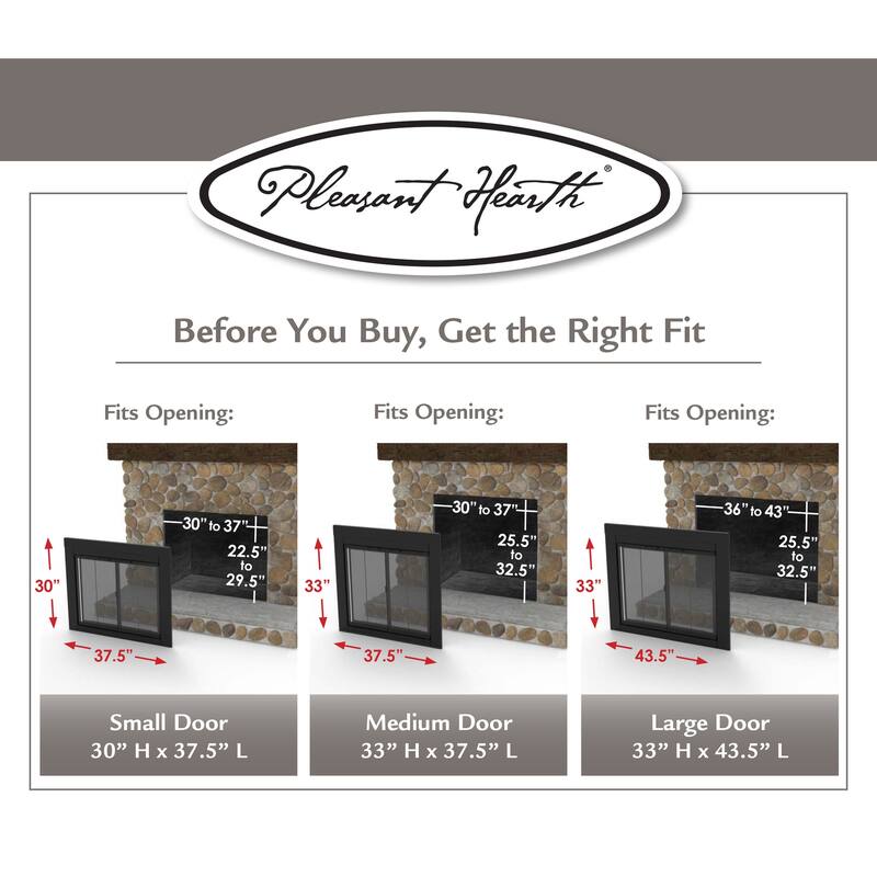 Pleasant Hearth Axel Fireplace Glass Door