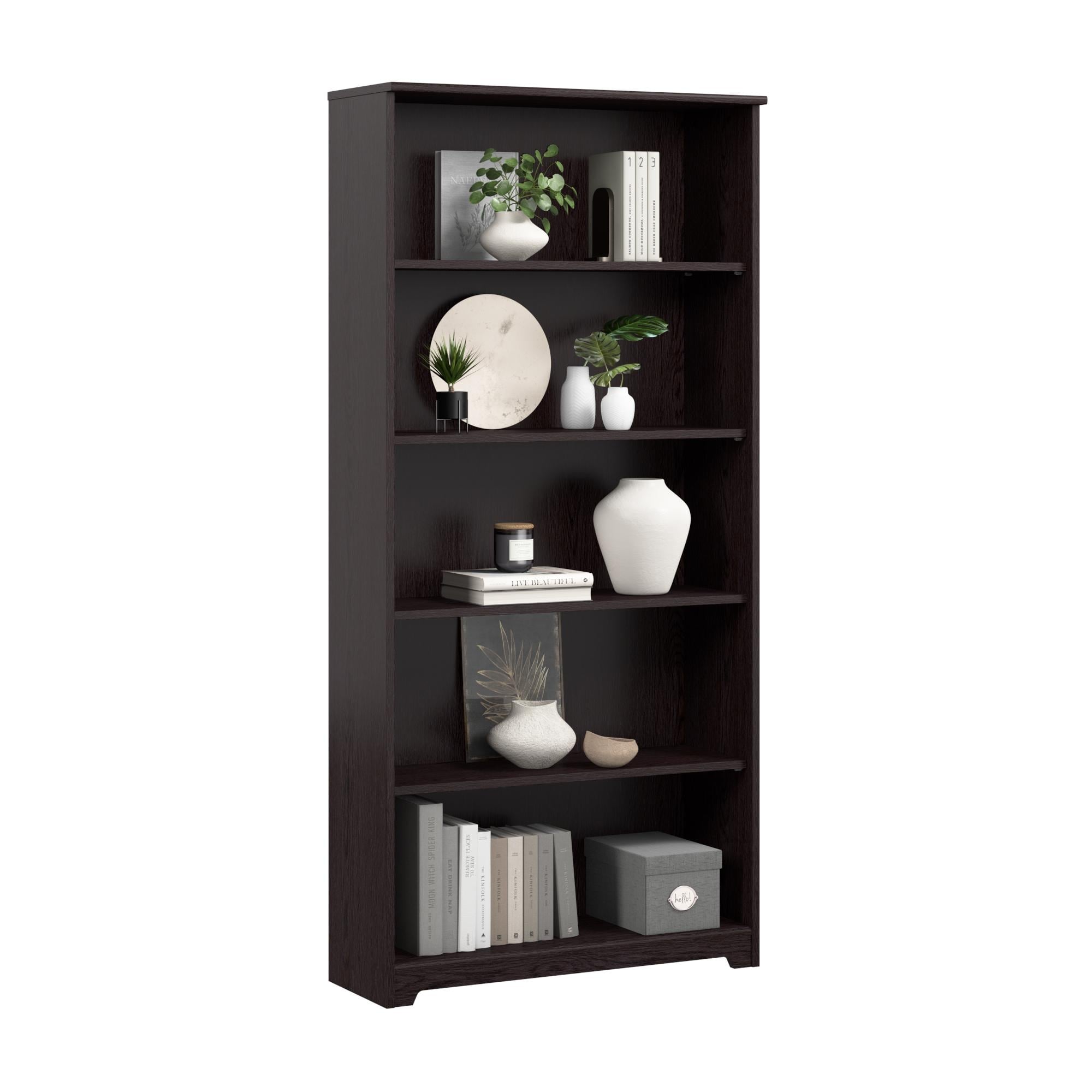 Bush Home Cabot Tall 5 Shelf Bookcase with Adjustable Shelves