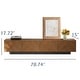 preview thumbnail 9 of 7, 78.74" Mid Century Modern TV Stands, with Brown Solid Wood Veneer, Media Consoler with 4 Cabinets