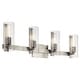 preview thumbnail 14 of 12, Kichler 55169 Jemsa 4 Light 32" Wide Vanity Light Brushed Nickel