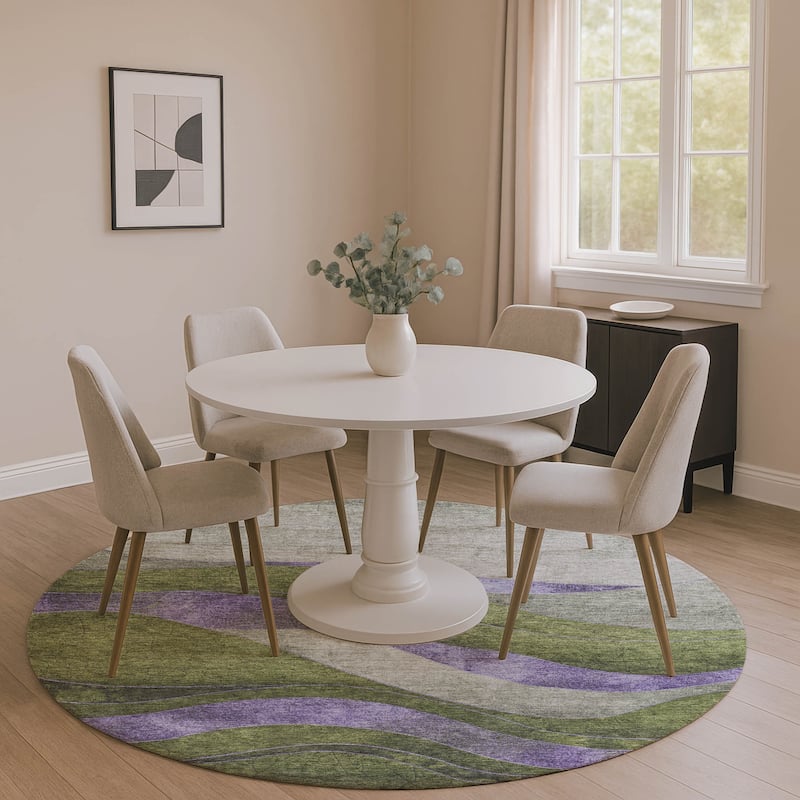 Premium Washable Super Soft Mayfield Rug - Olive - 8' x 8'
