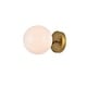 preview thumbnail 17 of 26, Miko Six inch Dual Flush Mount and Bath Sconce with Frosted Glass Brass
