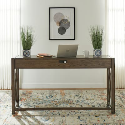 Lennox Weathered Chestnut Console Bar Table