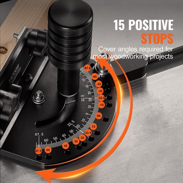 Jauarta Table Saw Miter Gauge - 27 Gear Aluminum Alloy Quick Positioning