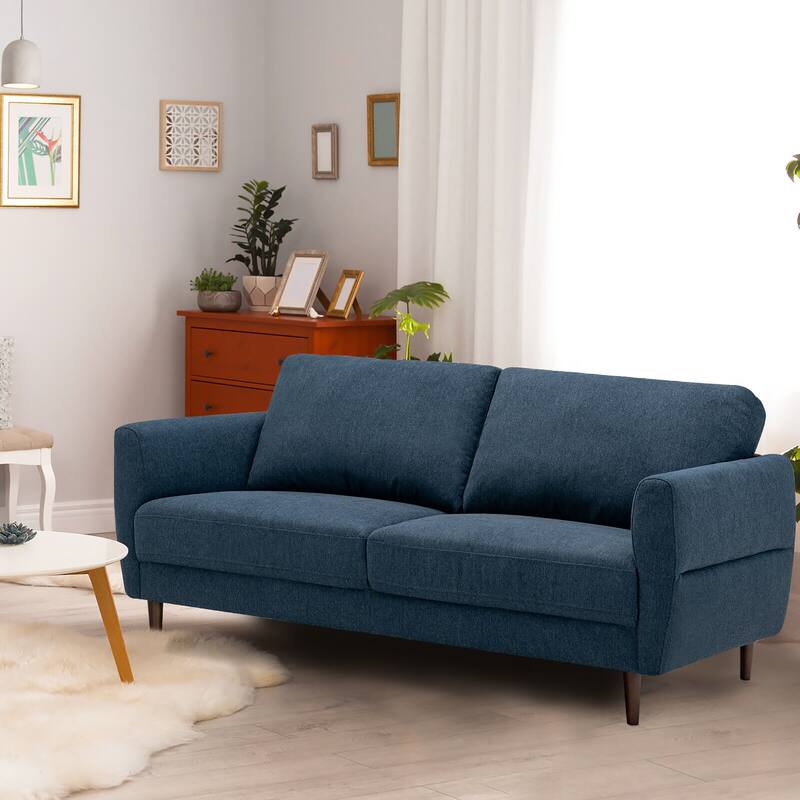 Gymax 72'' Fabric Sofa Couch Living Room Small Apartment Furniture w/