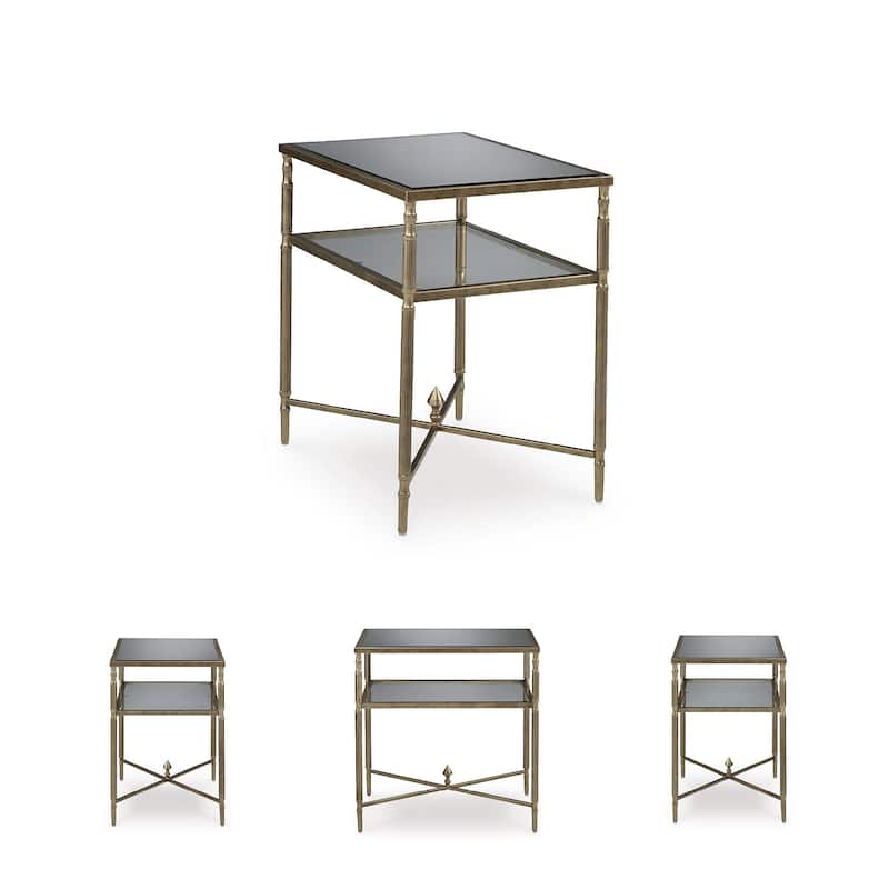 Signature Design by Ashley Cloverty Gold End Table - 25.75" W x 18" D x 26" H