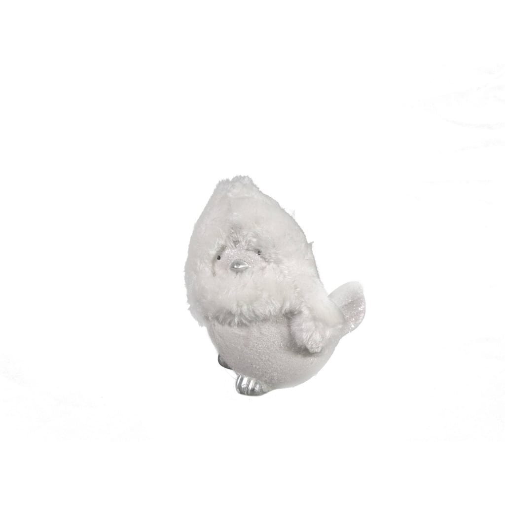 Winter Bird with Beanie Christmas Tabletop Figurine - 6" - White