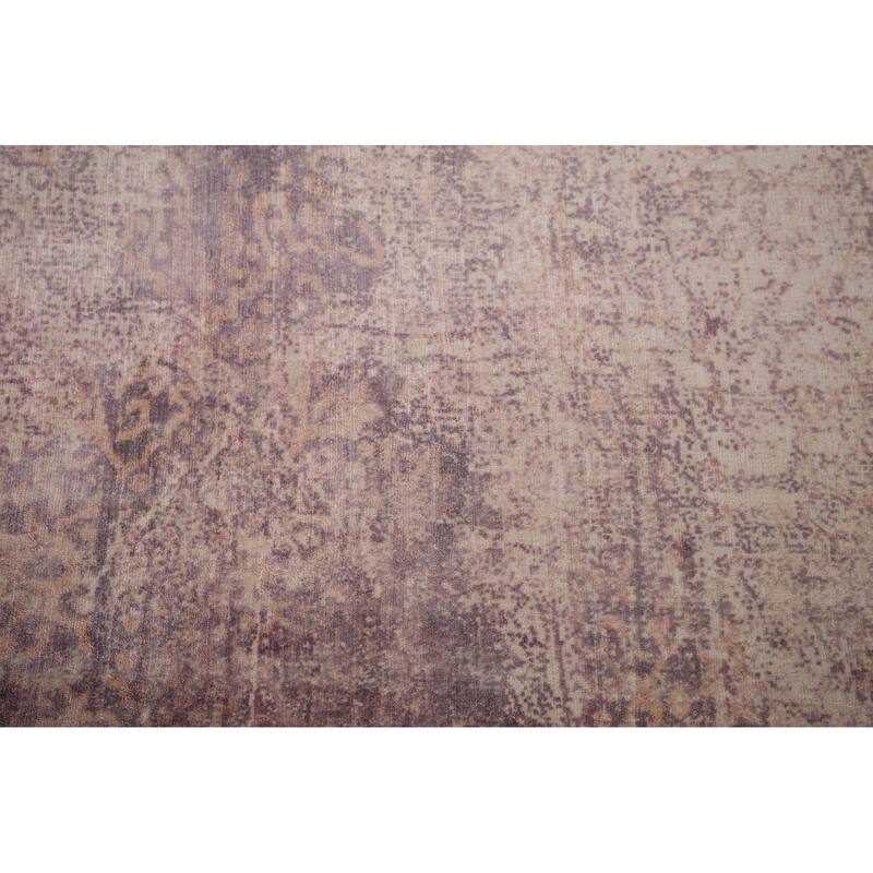 Contemporary Abstract Indian Area Rug Hand-Knotted Wool Carpet - 4'9"x 7'11"