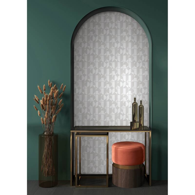 RuPaul RuDeco Ghost Grey Peel and Stick Wallpaper