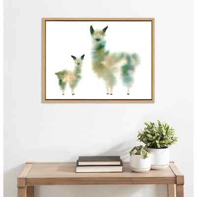 Kate and Laurel Sylvie Animal Fluffs Framed Canvas by Faryn Hughes