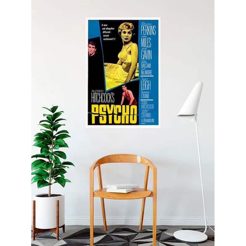 Alfred Hitchcock's Psycho Movie advertsement poster Art Poster - 24 x 36 Inch