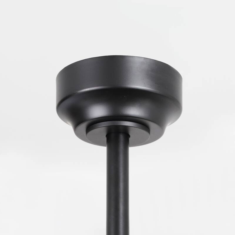 52" Modern Black Stylish Ceiling Fan with Dimmable LED Light and Remote