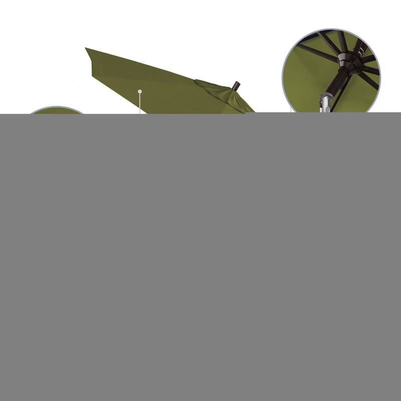 California Umbrella 7.5' Rd. Aluminum Patio Umbrella, Crank Lift with Push Button Tilt, Bronze Finish, Pacifica Fabric