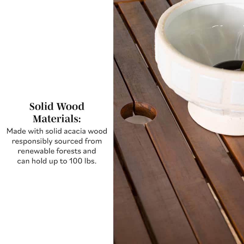 Middlebrook Surfside Solid Acacia Wood Outdoor Dining Table