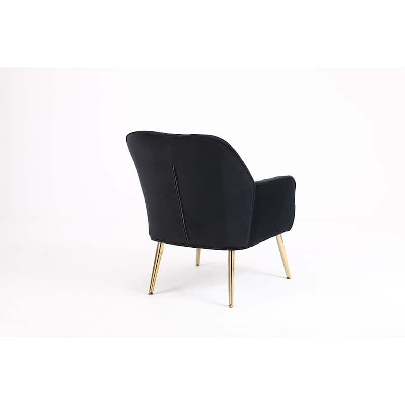 Mid Century Chair Black Velvet Armchair Wingback Chairs Accent Chairs