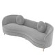 preview thumbnail 8 of 18, Potenciano Velvet Sofa with Solid Wood Frame and Metal Legs