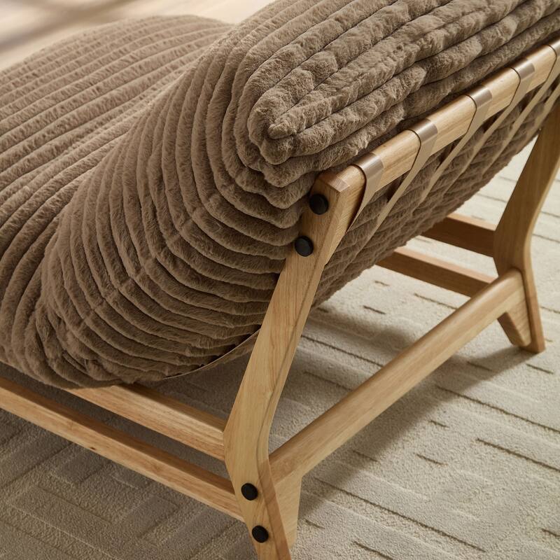 Accent Armless Lazy Sofa,Casual Single Sofa,Corduroy Fabric, For Living Room And Bedroom,With Backrest,Single Seat