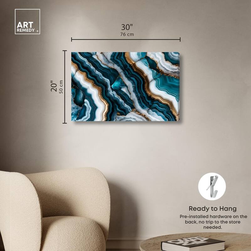 Teal Tides Treasure I Canvas by Art Remedy, Gallery Wrapped