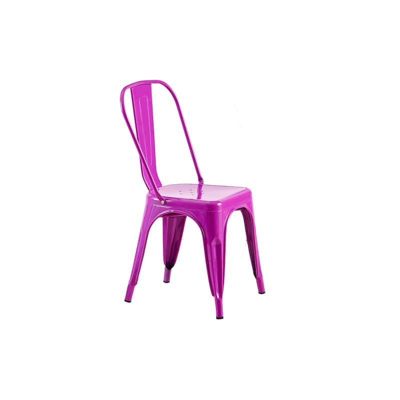 Industrial Metal 18 Inch Stackable Dining Chair Set