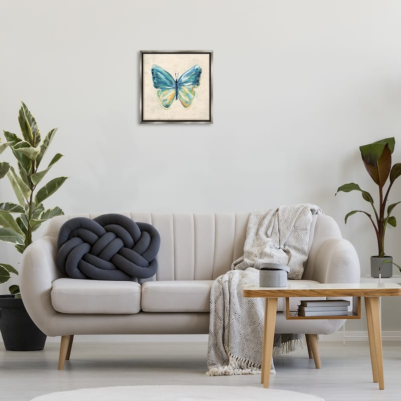 Stupell Bright Watercolor Butterfly Framed Floater Canvas Wall Art Design By Carol Robinson