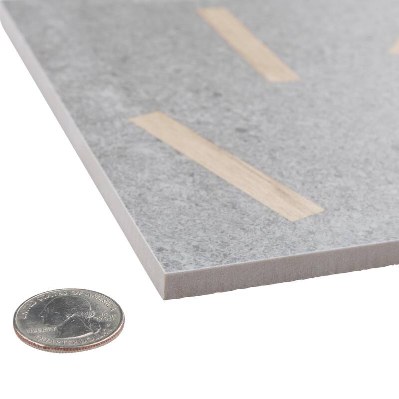 Merola Tile Komi Maolan Antracita 7-7/8" x 7-7/8" Porcelain Floor and Wall Tile