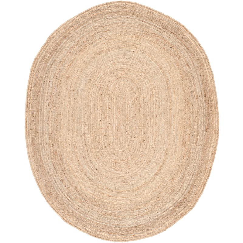 SAFAVIEH Handmade Cape Cod Dina Coastal Jute Rug - 8' x 10' Oval - Natural - Oval