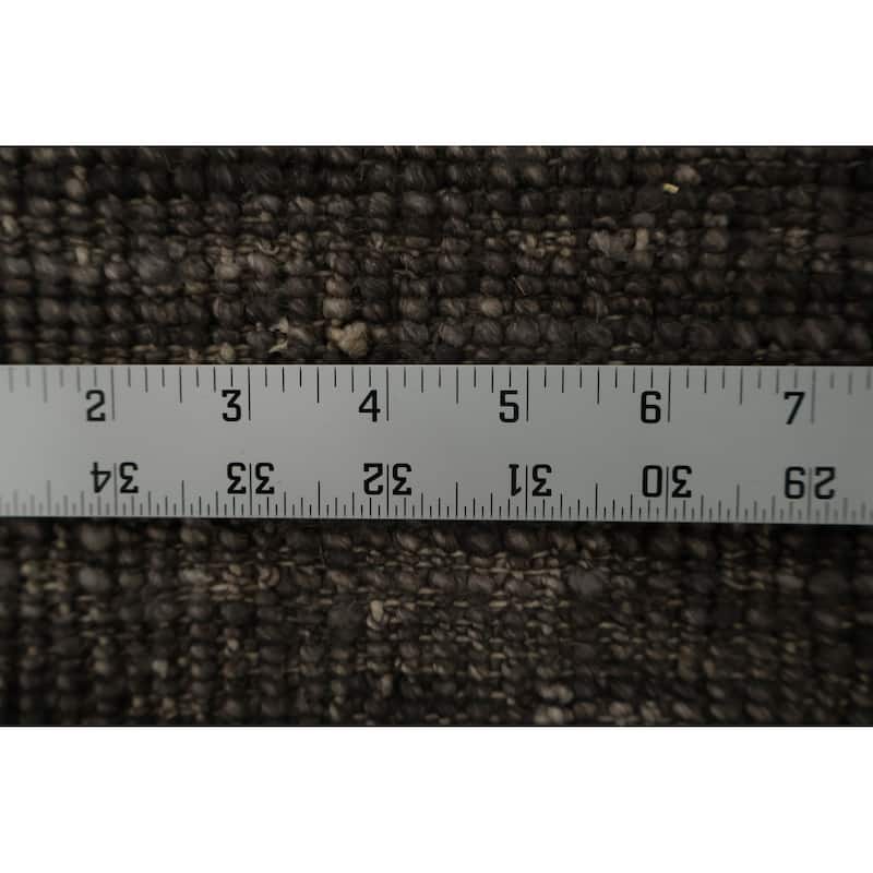 Hand Knotted Oriental 100% Wool Carpet Tribal Contemporary Greys & Charcoal Gabbeh Area Rug - 11' 4'' X 8' 6''