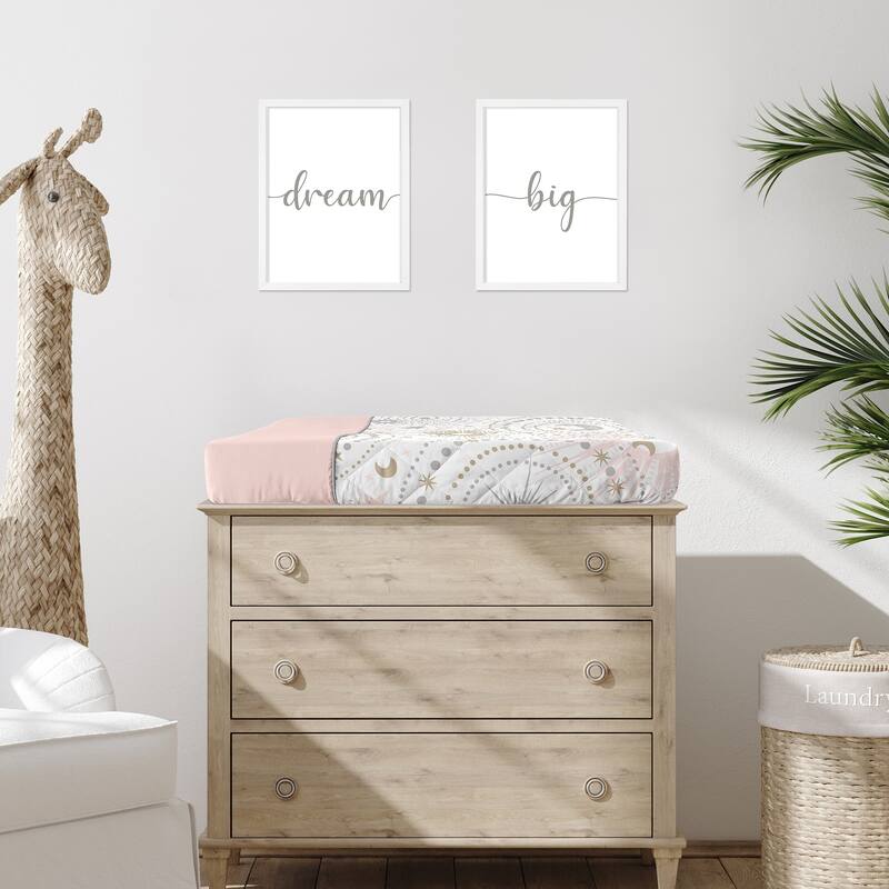 Sweet Jojo Designs Changing Pad Cover for the Pink and Gold Celestial Collection