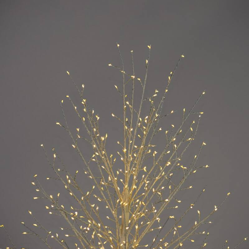 59" Pre-Lit Micro Dot White Artificial Tree, LED Warm White Lights