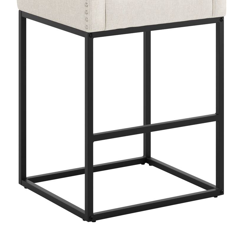 Modern Counter Height Bar Stools Fabric Upholstered Counter Stool