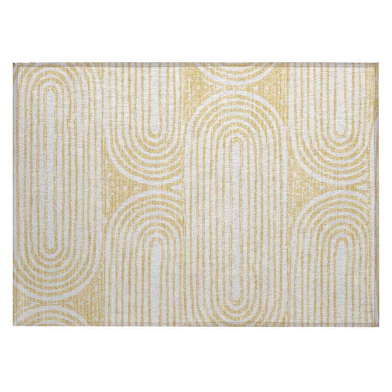 Machine Washable Indoor/ Outdoor Modern Vibes Chantille Rug