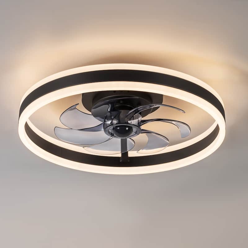 20"/23" Low Profile Dimmable Smart Ceiling Fan with Lights and Remote(6/7 ABS Blades)