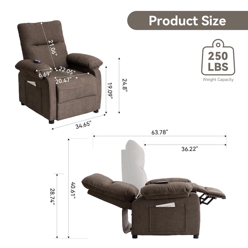 160°Recliner Chair for Elderly