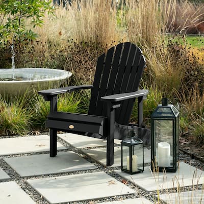 Eco-friendly Synthetic Wood Folding and Reclining Adirondack Chair