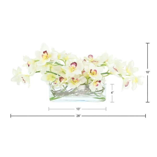 Modern Arrangement with Orchids and Curly Willow