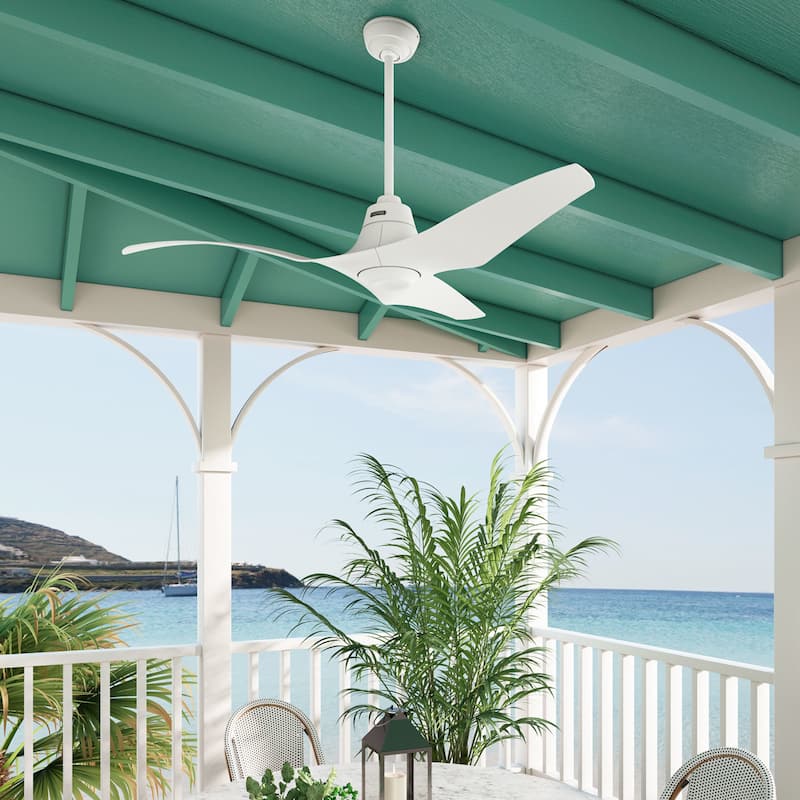 Hunter Arwen 60" ENERGY STAR Outdoor Ceiling Fan with LED Light and Handheld Remote - Damp Rated!