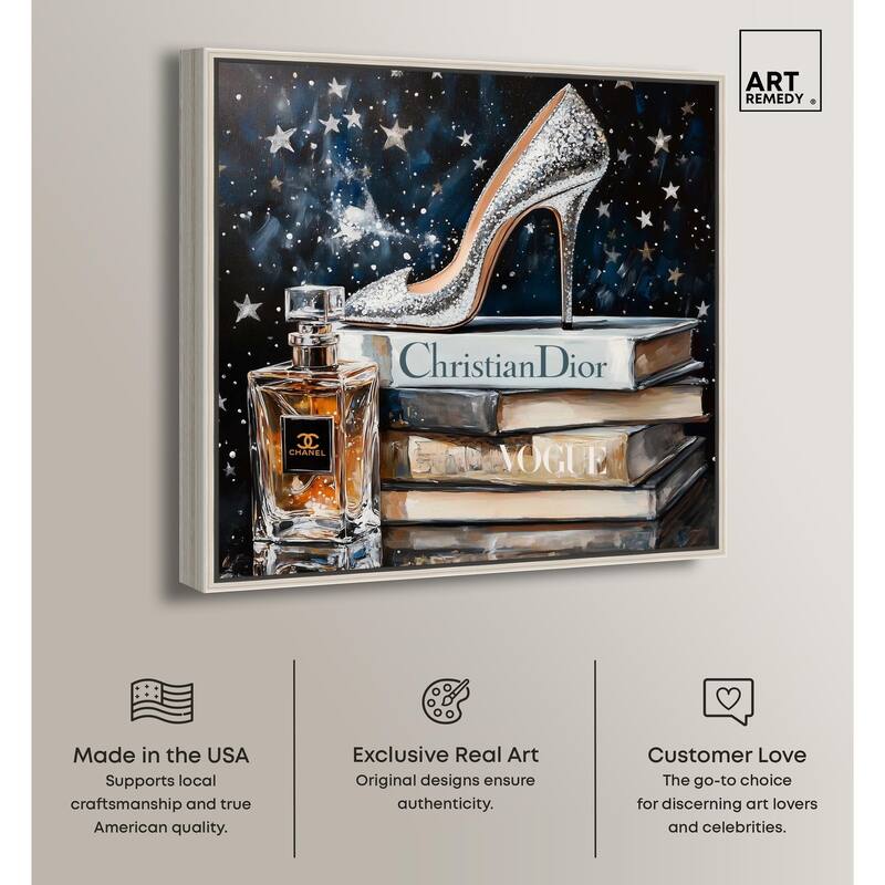 Sparkling Stars Heel Canvas by Art Remedy